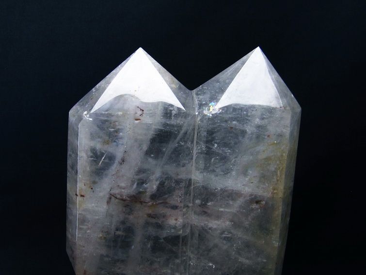 7Kg 水晶 六角柱 ダブルポイント 台座付属 一点物 162-281