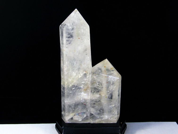 6.4Kg 水晶 六角柱 ダブルポイント 台座付属 一点物 162-285