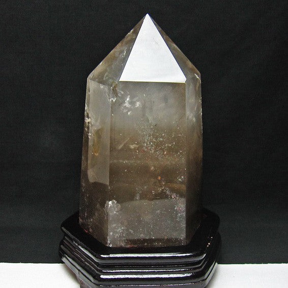 4.7Kg 水晶 六角柱 白水晶 水晶ポイント 虹入り 台座付属 送料無料 一点物 162-34
