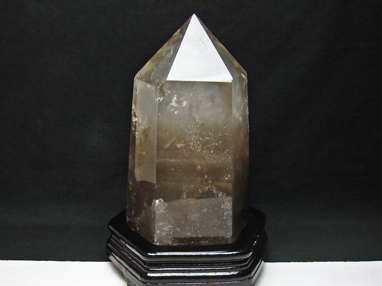 4.7Kg 水晶 六角柱 白水晶 水晶ポイント 虹入り 台座付属 一点物 162-34