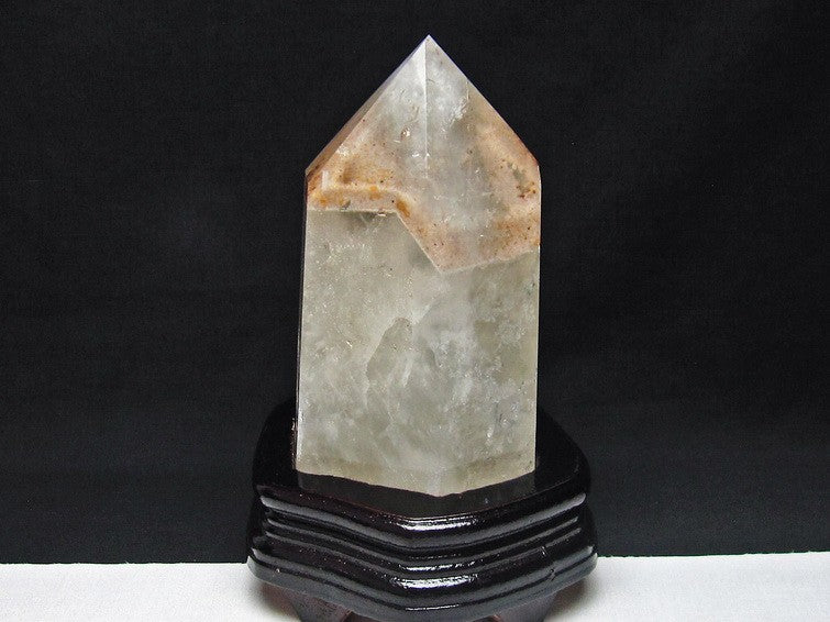 2.2Kg 水晶 六角柱 白水晶 水晶ポイント 虹入り 台座付属 一点物 162-35