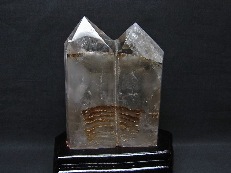 2.4Kg 水晶 六角柱 白水晶 水晶ポイント 台座付属 一点物 162-55