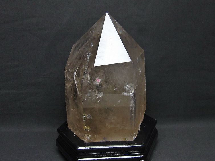 スモーキークォーツ 六角柱 煙水晶 5.2Kg 台座付属 一点物 162-63