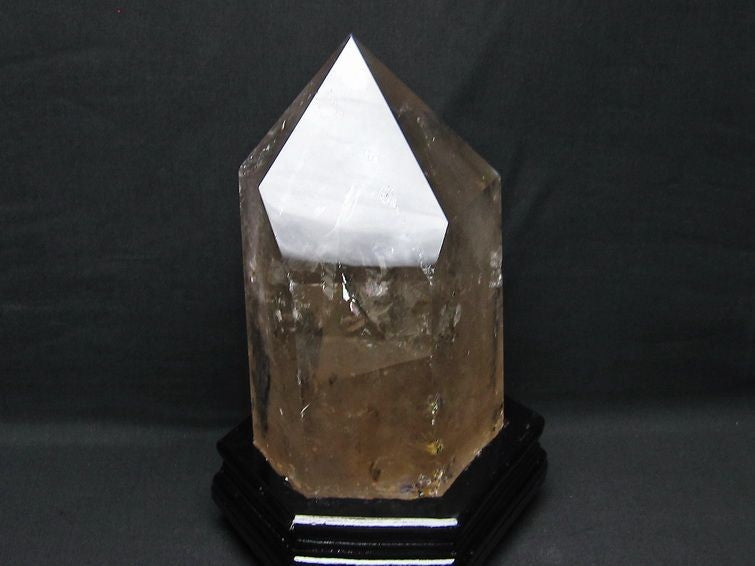 スモーキークォーツ 六角柱 煙水晶 5.2Kg 台座付属 一点物 162-63