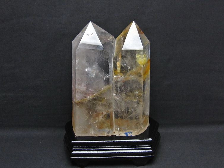 3.5Kg 水晶 六角柱 白水晶 水晶ポイント 台座付属 一点物 162-75