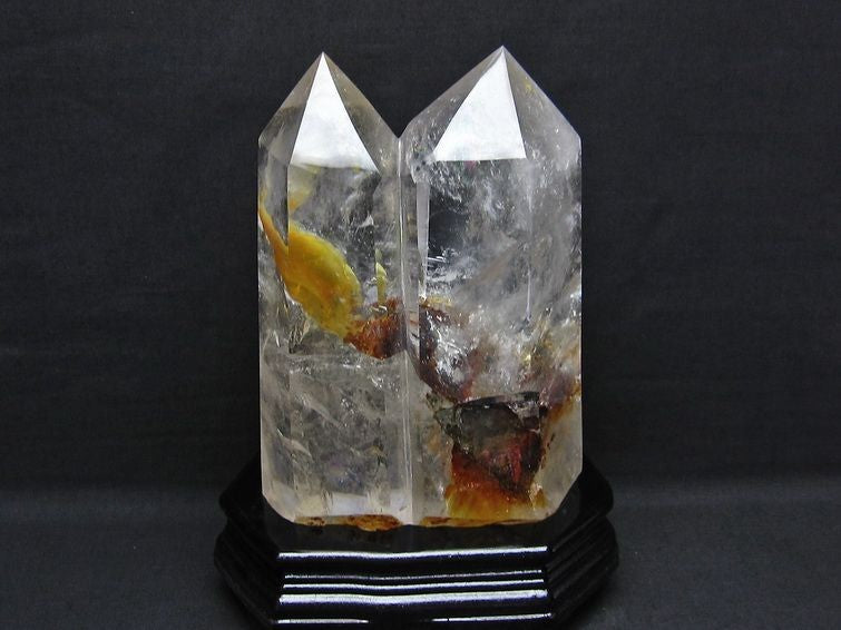 3.5Kg 水晶 六角柱 白水晶 水晶ポイント 台座付属 一点物 162-75