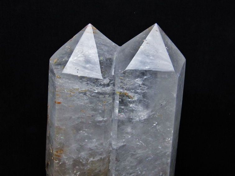 水晶 六角柱 白水晶 水晶ポイント ダブルポイント 3.6Kg 台座付属 一点物 162-91