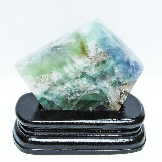 エンジェルフェザー フローライト 原石 台座付属 送料無料 一点物 181-1540 エンジェルフェザー フローライト 原石 フローライト 磨き石 蛍石 螢石