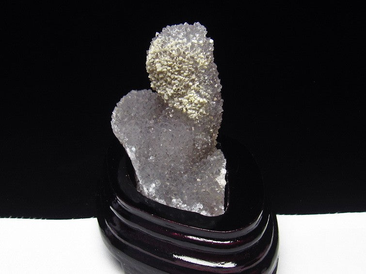 ホワイトアメジスト 原石 カクタスアメジスト クラスター ブラジル産 台座付属 花型 一点物 182-2318