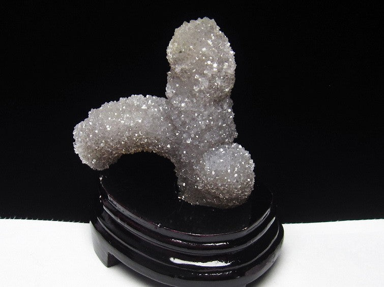 ホワイトアメジスト 原石 カクタスアメジスト クラスター ブラジル産 台座付属 花型 一点物 182-2326