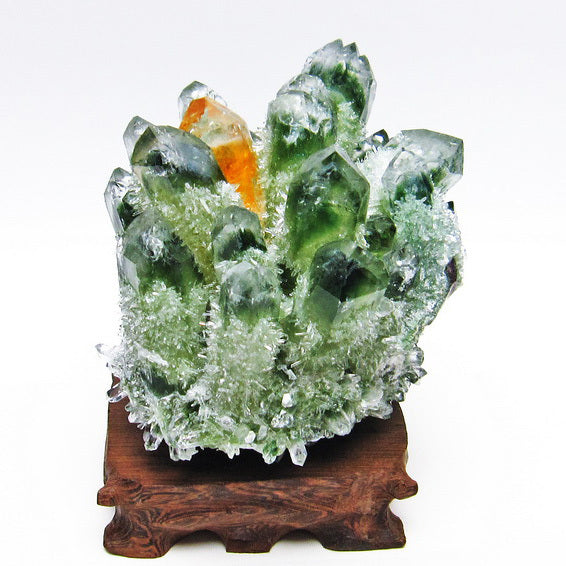 緑水晶 クラスター 台座付属 一点物 182-4546 – 天然石