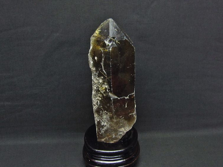 2.2Kg スモーキークォーツ 煙水晶 原石 ルチルクォーツ入り 台座付属 一点物 191-118