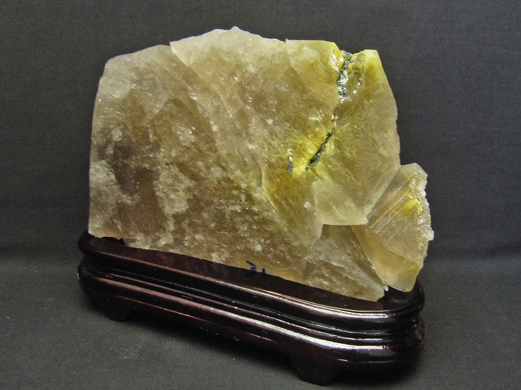 2.6Kg スモーキークォーツ 煙水晶 原石 ルチルクォーツ入り 台座付属 一点物 191-69