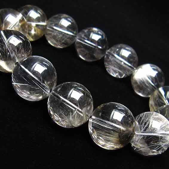 プラチナルチルクォーツ ブレスレット 18mm 一点物 211-1251 – 天然石