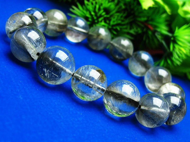 プラチナルチルクォーツ ブレスレット 14mm 一点物 211-1253