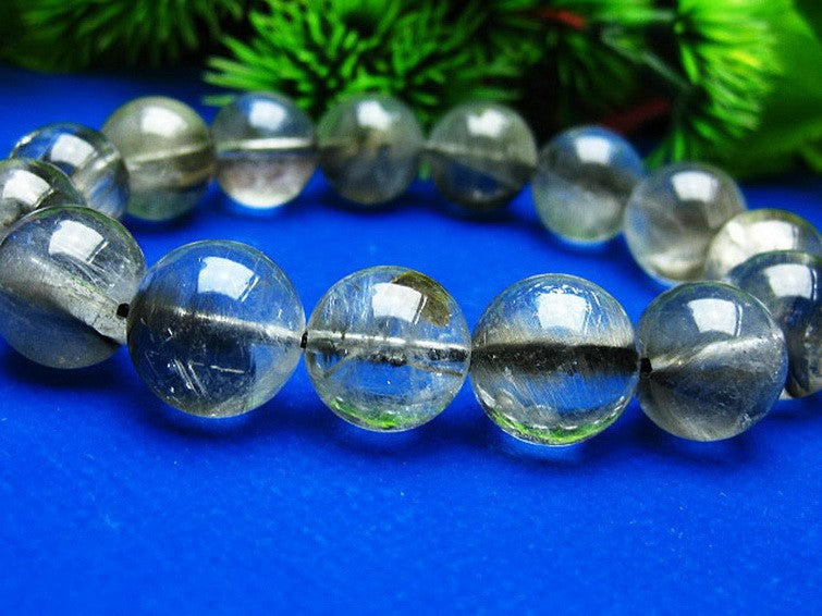 プラチナルチルクォーツ ブレスレット 14mm 一点物 211-1253