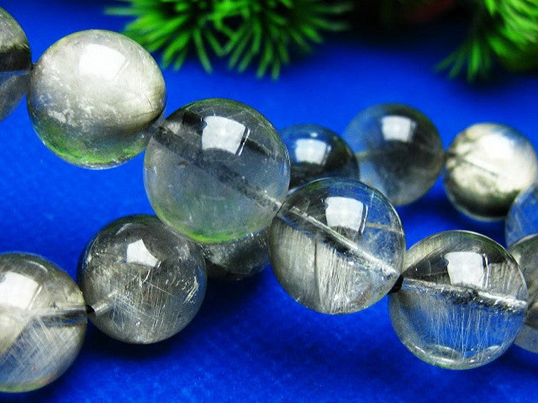 プラチナルチルクォーツ ブレスレット 14mm 一点物 211-1253