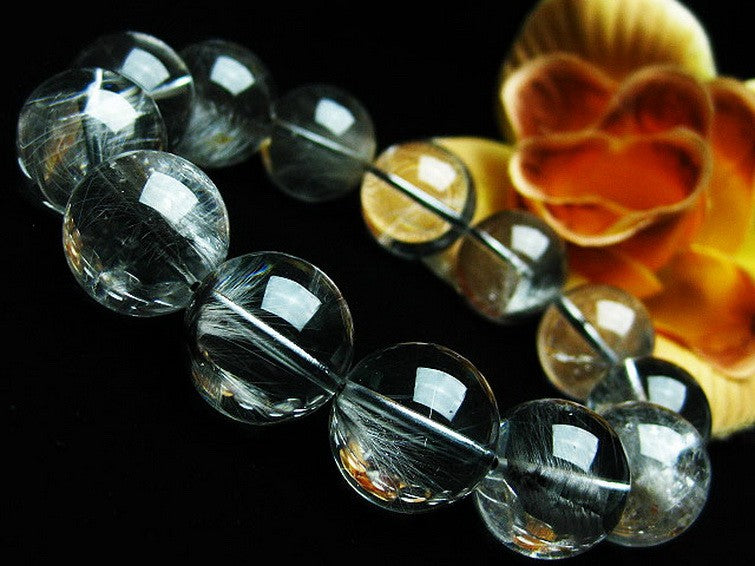 プラチナルチルクォーツ ブレスレット 18mm 一点物 211-1255