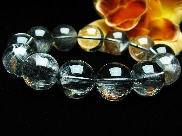 プラチナルチルクォーツ ブレスレット 18mm 一点物 211-1255