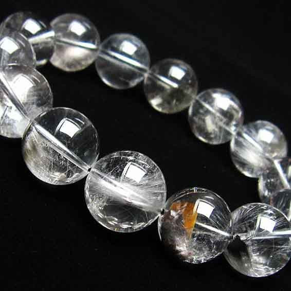 プラチナルチルクォーツ ブレスレット 16mm 一点物 211-1258 – 天然石 