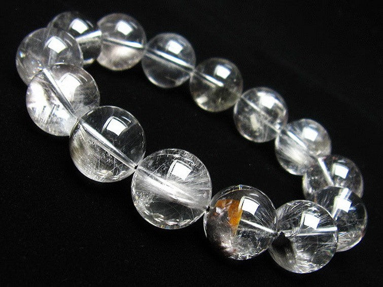 プラチナルチルクォーツ ブレスレット 16mm 一点物 211-1258