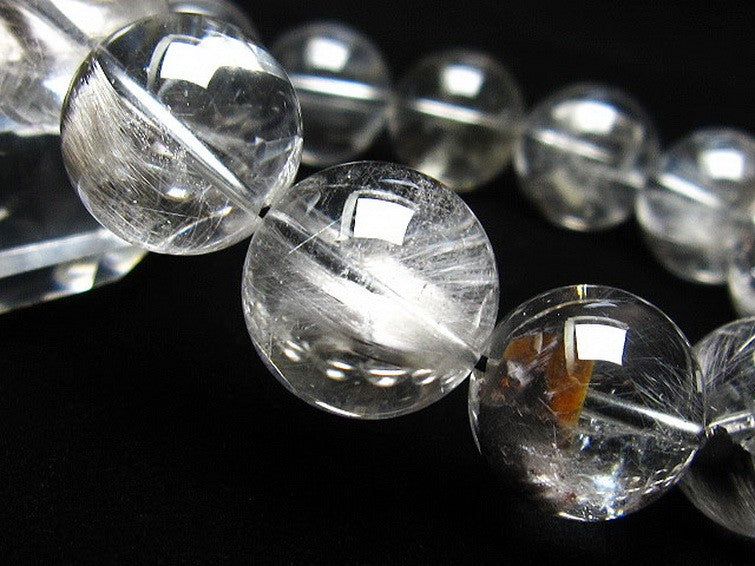 プラチナルチルクォーツ ブレスレット 16mm 一点物 211-1258