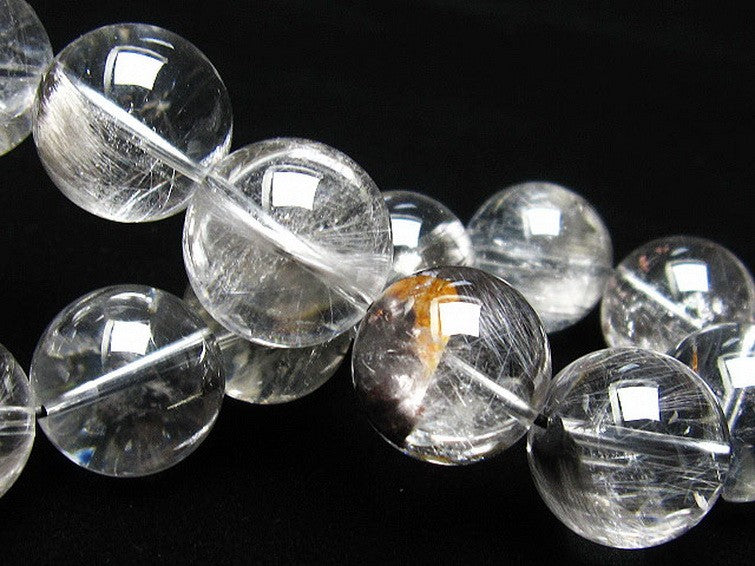 プラチナルチルクォーツ ブレスレット 16mm 一点物 211-1258