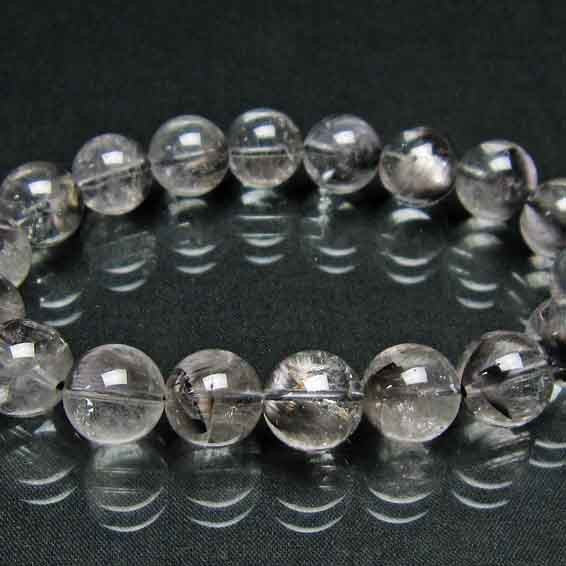 プラチナルチルクォーツ ブレスレット 12mm 一点物 211-1686