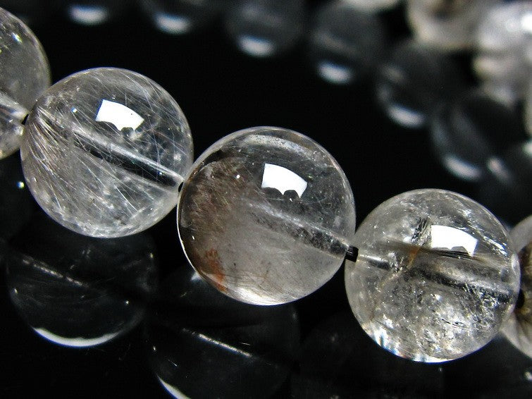 プラチナルチルクォーツ ブレスレット 11mm 一点物 211-1696