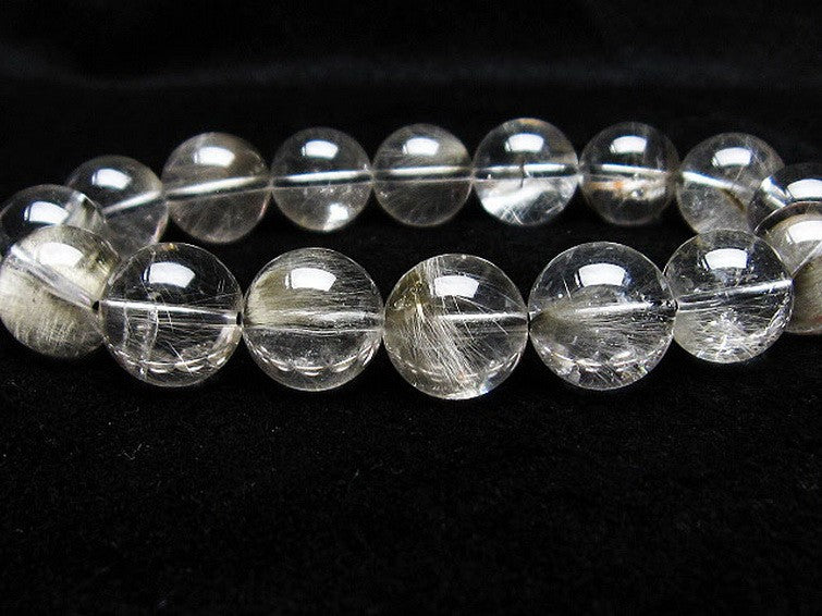 プラチナルチルクォーツ ブレスレット 13mm 一点物 211-2507