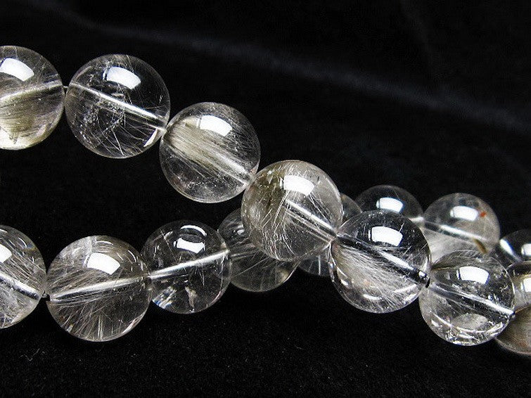 プラチナルチルクォーツ ブレスレット 13mm 一点物 211-2507