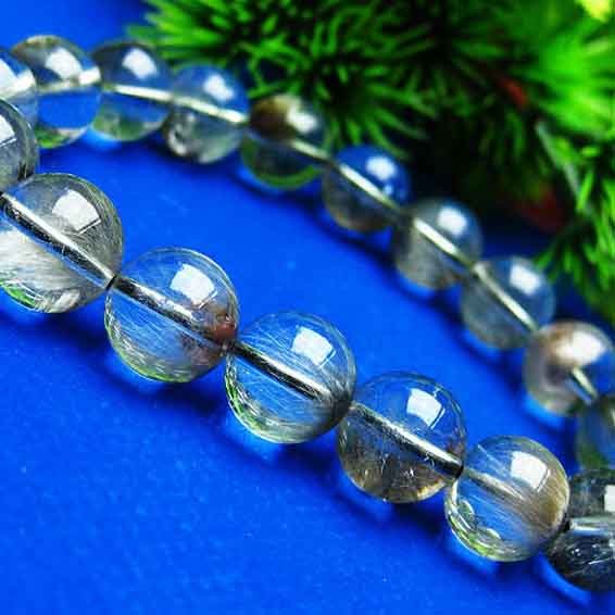 プラチナルチルクォーツ ブレスレット 11mm 一点物 211-2512