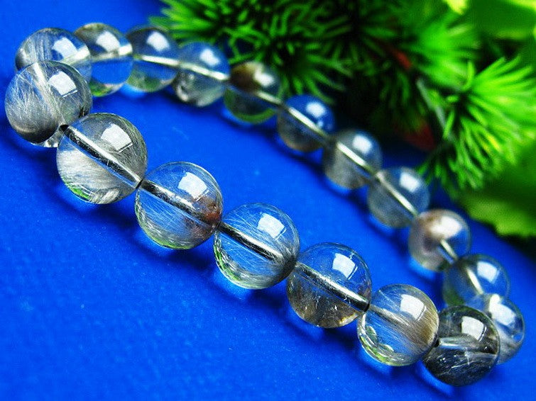 プラチナルチルクォーツ ブレスレット 11mm 一点物 211-2512