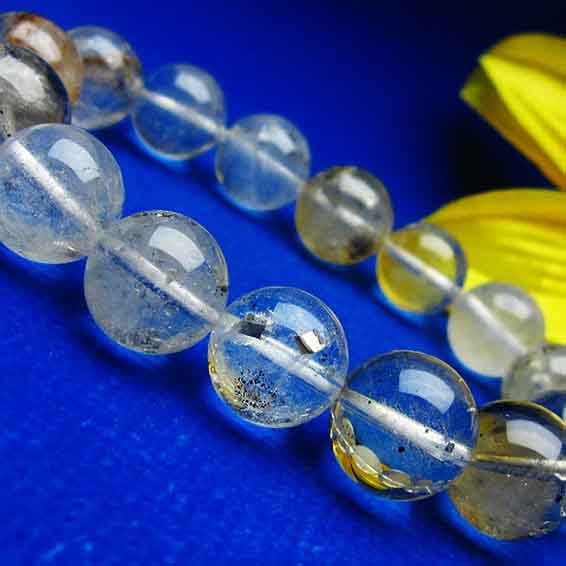 パイライトインクォーツ ブレスレット 15mm 一点物 211-2788
