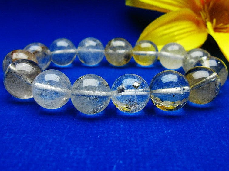 パイライトインクォーツ ブレスレット 15mm 一点物 211-2788