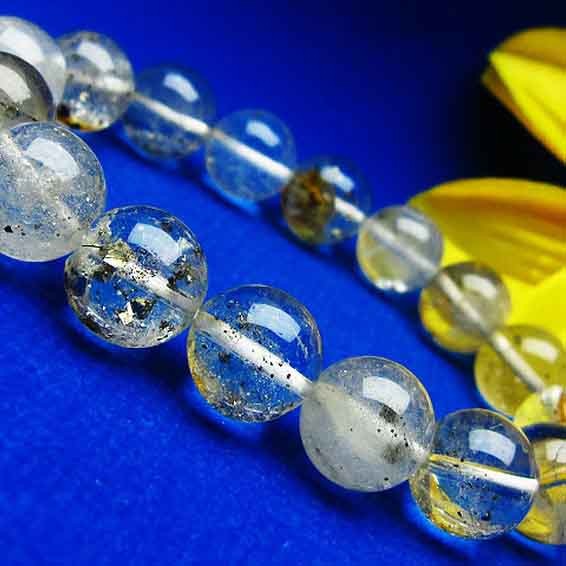 パイライトインクォーツ ブレスレット 13mm 一点物 211-2791