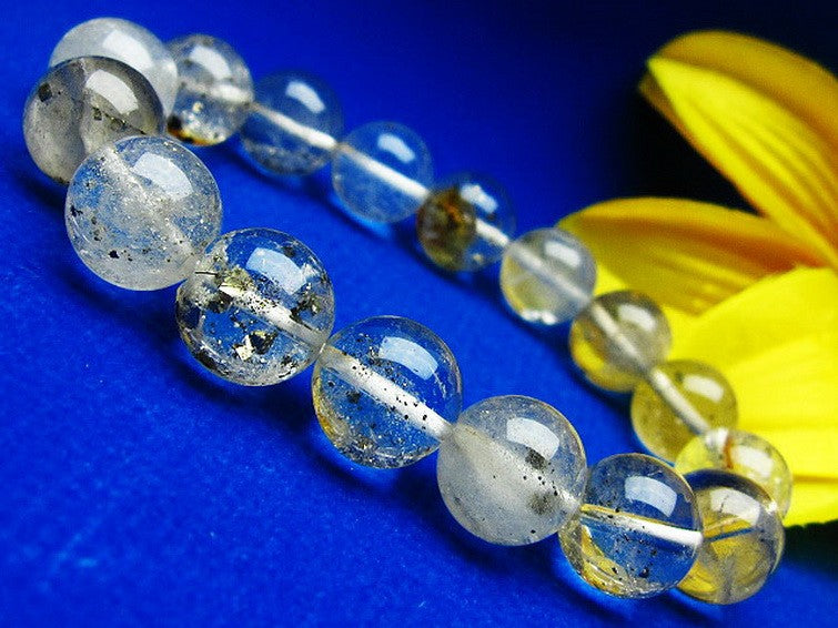 パイライトインクォーツ ブレスレット 13mm 一点物 211-2791