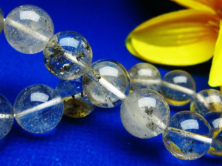 パイライトインクォーツ ブレスレット 13mm 一点物 211-2791