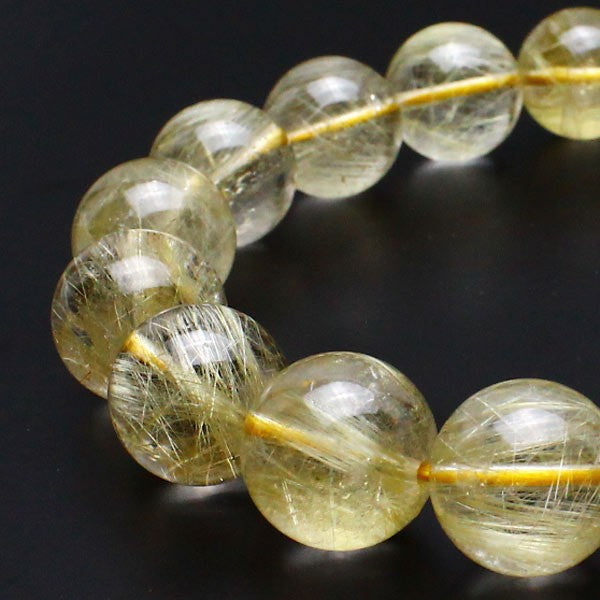 ルチル ブレスレット タイチンルチルクォーツ ブレスレット 13mm