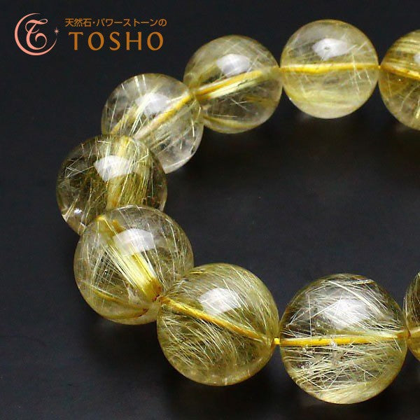 ルチル ブレスレット タイチンルチルクォーツ ブレスレット 18mm 一点物 211-3369