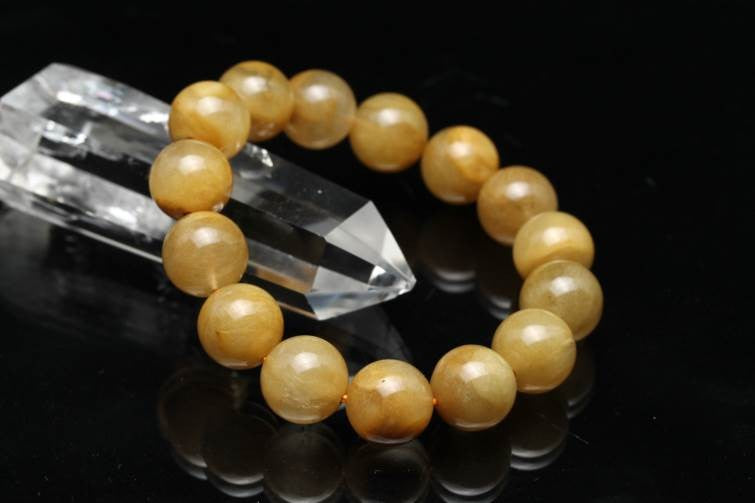 ルチルクォーツ ブレスレット 13mm 一点物 211-3997