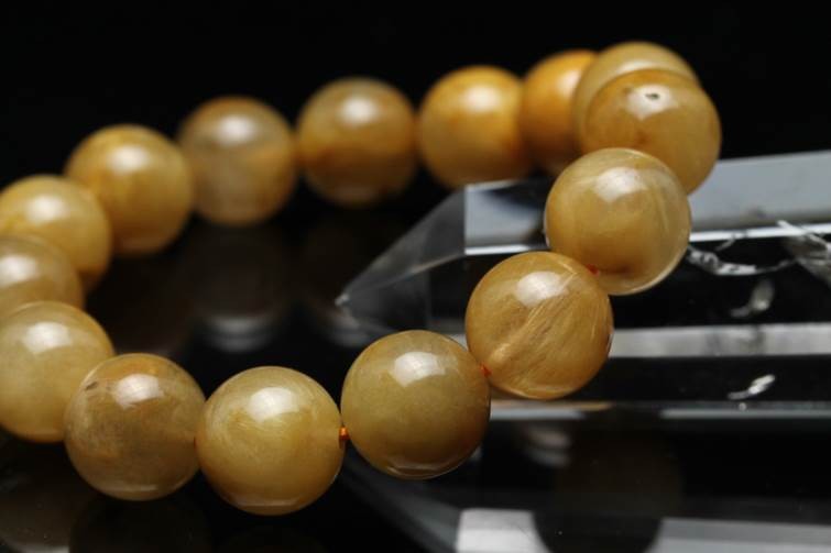 ルチルクォーツ ブレスレット 13mm 一点物 211-3997