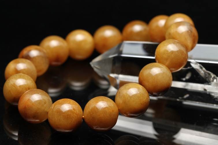 ルチルクォーツ ブレスレット 13mm 一点物 211-4135