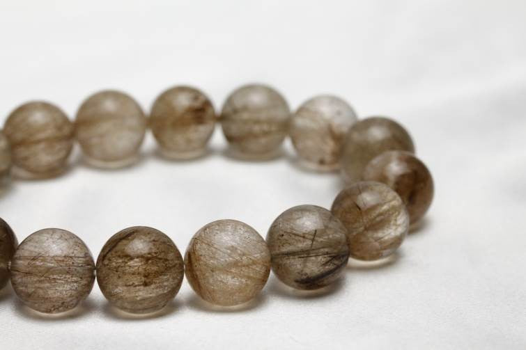 プラチナルチルクォーツ ブレスレット 13mm 一点物 211-4649