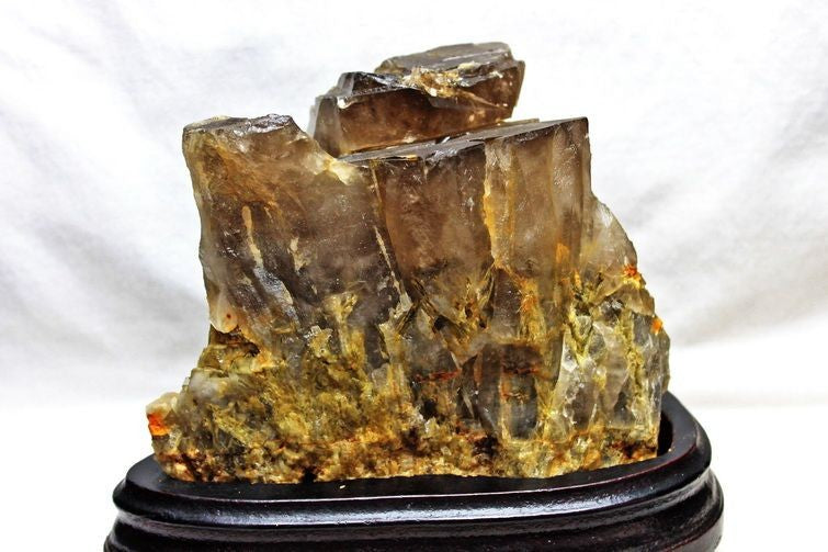 3.6Kg スモーキークォーツ 煙水晶 クラスター 虹入り 一点物 281-75