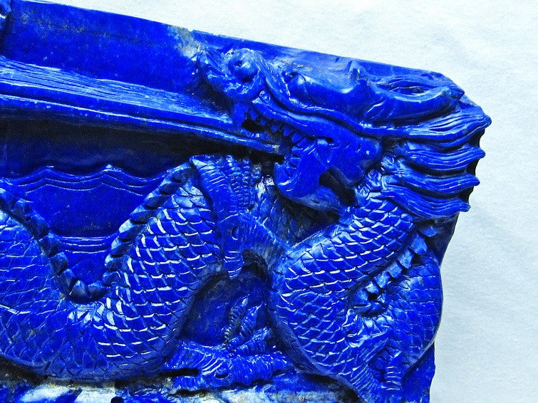 3.3Kg ラピスラズリ 彫刻品-龍 一点物 299-6