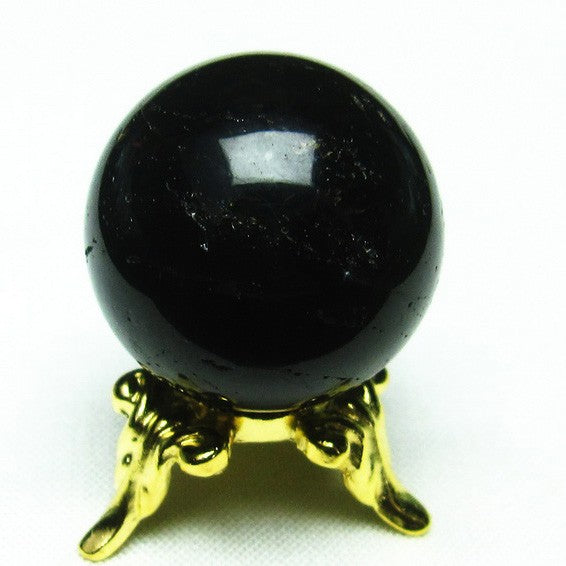 モリオン 丸玉 黒水晶 スフィア 20mm～30mm 山東省産 ランダム発送 741