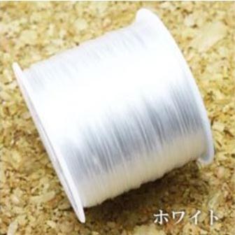 オペロンゴム ホワイト ブレスレット用 替えゴム 水晶の糸 約70m巻 1005-898-1