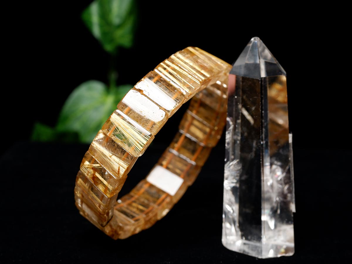 タイチンルチルクォーツ バングル  一点物 111-16802