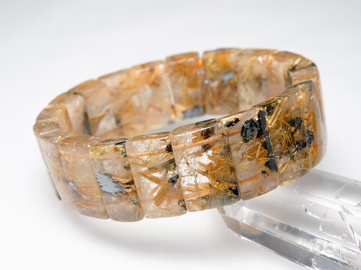 タイチンルチルクォーツ バングル  一点物 111-16829